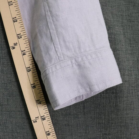 J. Jill Love Linen Artist Coat Jacket Tunic Women's Small Gray Pockets - Picture 13 of 16
